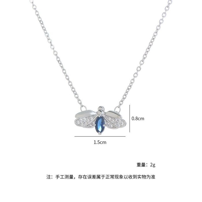 Element Crystal Butterfly Necklace for Women Micro-Inlaid Full Diamond Exquisite Light Luxury Clavicle Chain Jewelry Wholesale