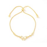 Korean Style Fashion Bowknot Shell Pull Bracelet Women's Adjustable Exquisite Light Luxury High-Grade Bracelet Ornament
