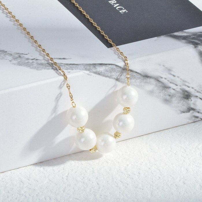 French Style High-Grade Pearl Necklace Female Clavicle Chain Light Luxury Minority Design Sense Ornament