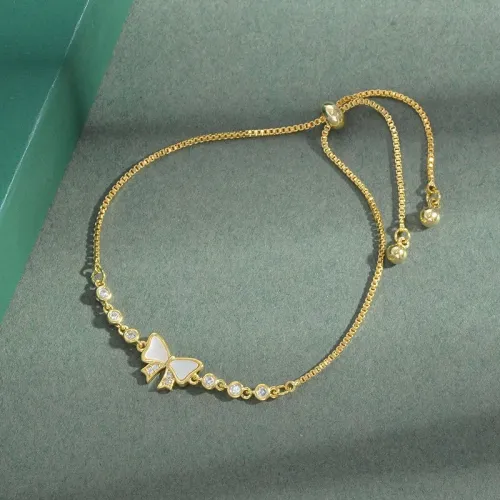 Korean Style Fashion Bowknot Shell Pull Bracelet Women's Adjustable Exquisite Light Luxury High-Grade Bracelet Ornament