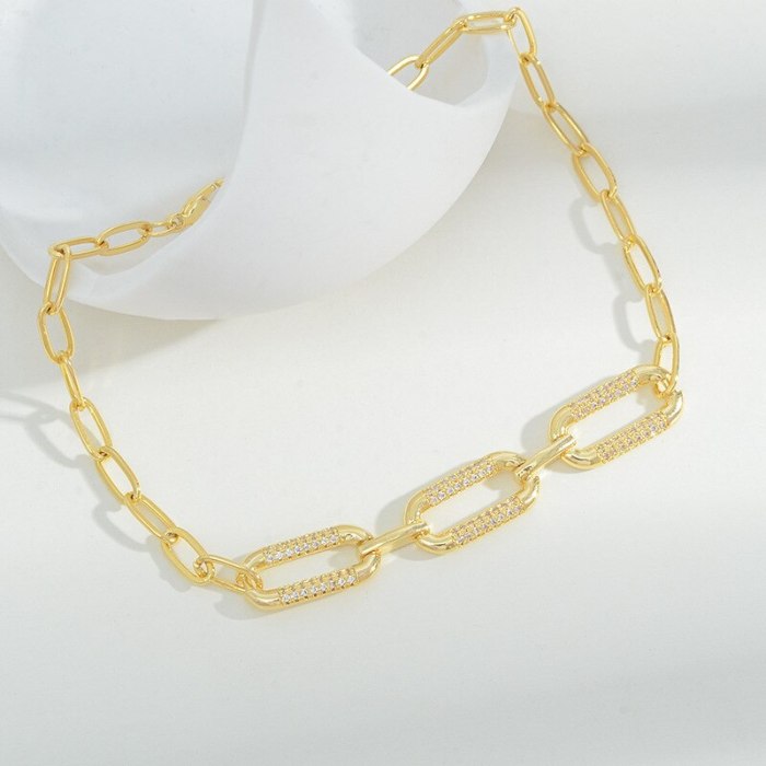European and American Ins Style Special-Interest Design Geometric Diamond Bracelet Fashion All-Match Pull-out Chain Bracelet