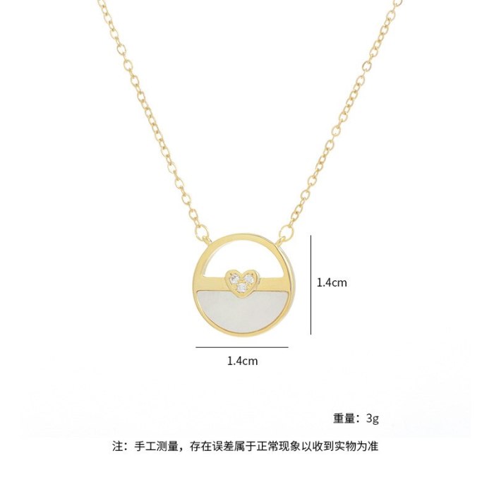 Peach Heart Necklace Special Interest Light Luxury Simple Student Mori Style Fresh Internet Celebrity Clavicle Chain Jewelry