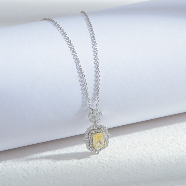 INS Cool Wind Micro Inlaid Zircon Full Diamond Necklace Female Special-Interest Design High Sense Clavicle Chain Jewelry