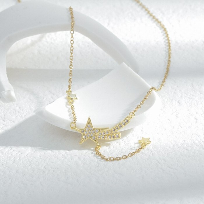 New Micro-Inlaid Diamond XINGX Necklace Female Niche Design Tassel Clavicle Chain Fashion All-Match Necklace Fashion
