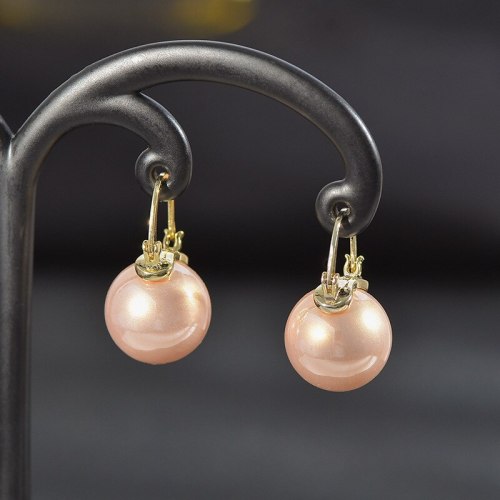 Copper Plated Real Gold Pearl Ear Clip Female Earrings High-Grade Light Luxury Earring Ornament Wholesale