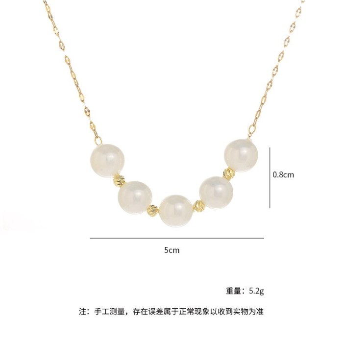 French Style High-Grade Pearl Necklace Female Clavicle Chain Light Luxury Minority Design Sense Ornament