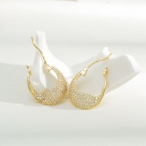 French Style Design Zircon Small Bag Earrings Light Luxury Sterling Silver Needle Cold Style Fashion Earrings Female Earrings