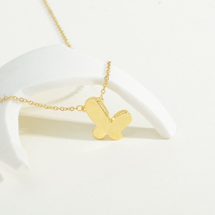 Korean Style Fashionable Natural Shell Butterfly Necklace Female Online Fashion Design Sense Clavicle Chain Fashion