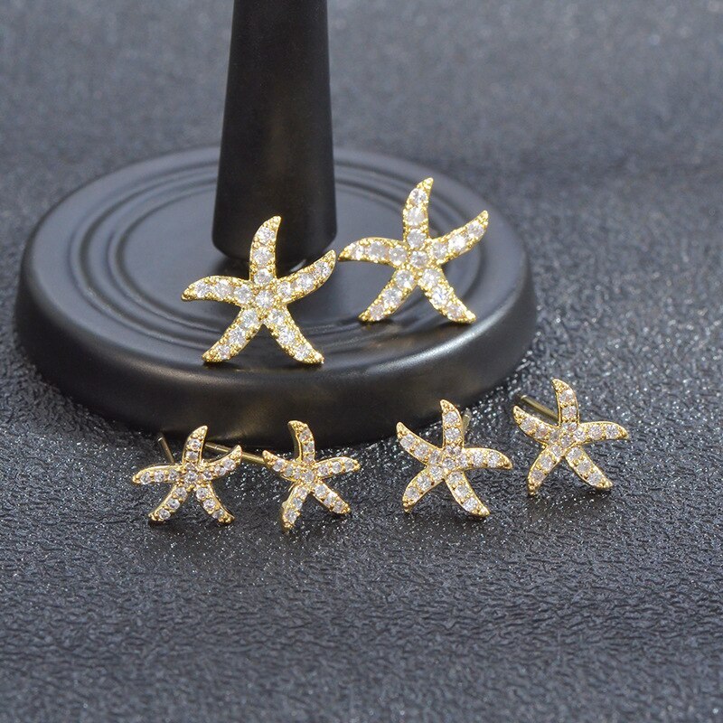 Sterling Silver Needle Fashion Three-Piece Set Combination Stud Earrings Female One Card Three Pairs Full Diamond Earrings
