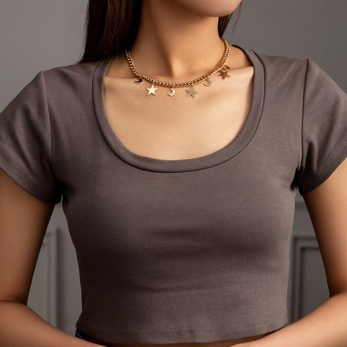 Hot Selling Vintage Chain Necklace For Women Ins Simple Cold Style Necklace fashion All-Matching Clavicle Chain