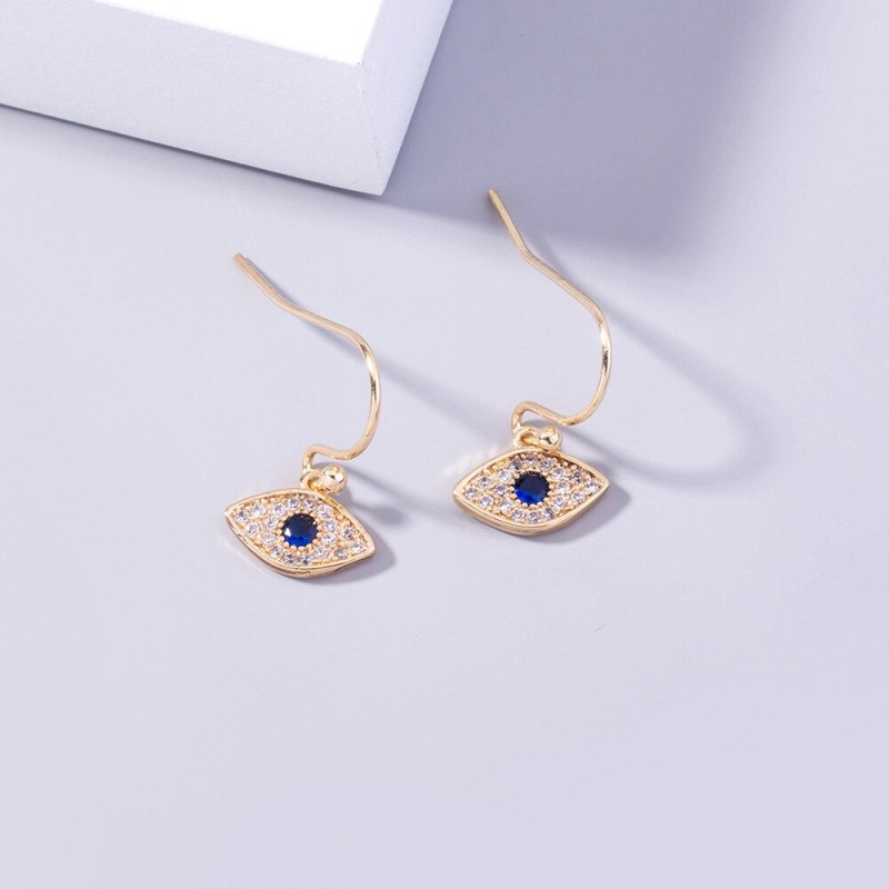 Ornament FashionCross Border Gold Micro Inlaid Devil's Eye Zircon Simple Personality Accessories