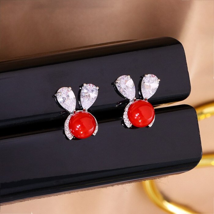 Wholesale Earrings Female Rabbit Earrings Tassel Long Earrings Sterling Silver Needle Earrings Dropshipping Jewelry Fashion