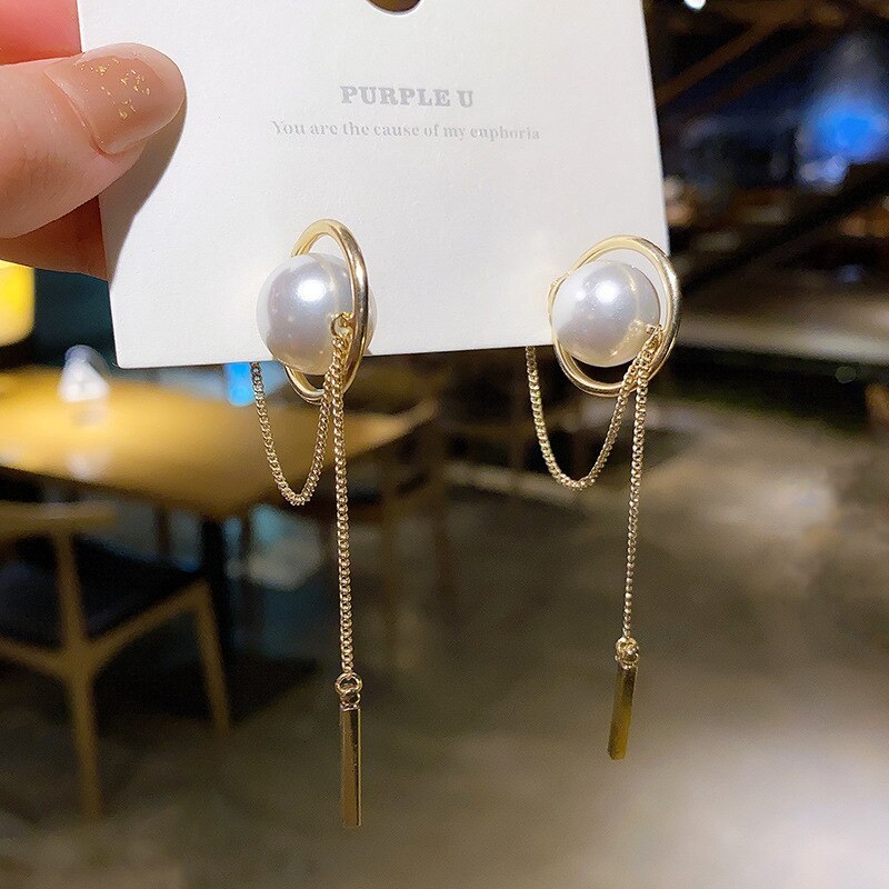 Wholesale 925 Silver Needle Pearl Earrings Tassel Earrings for Women Dropshipping