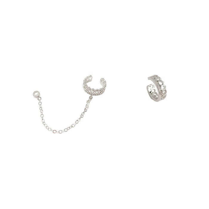 Wholesale Sterling Silver Needle Set Combination Non-Pierced Ear Bone Clip Earrings Chain Earrings