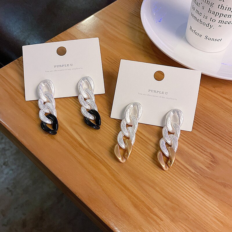 wholesale S925 Silver Needle Tassel Earrings Female Acrylic Earrings