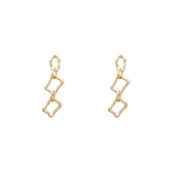 Wholesale Sterling Silver Needle Long Irregular Geometric Earrings for Women Dropshipping Jewelry Fashion