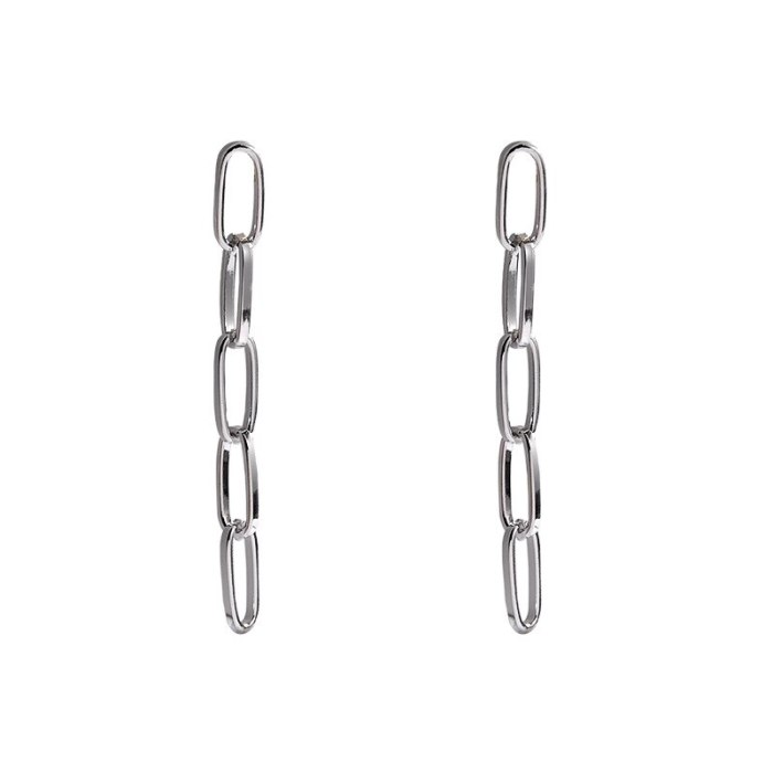 Sterling Silver Needle Long Chain Earrings Female Stud Earrings Wholesale