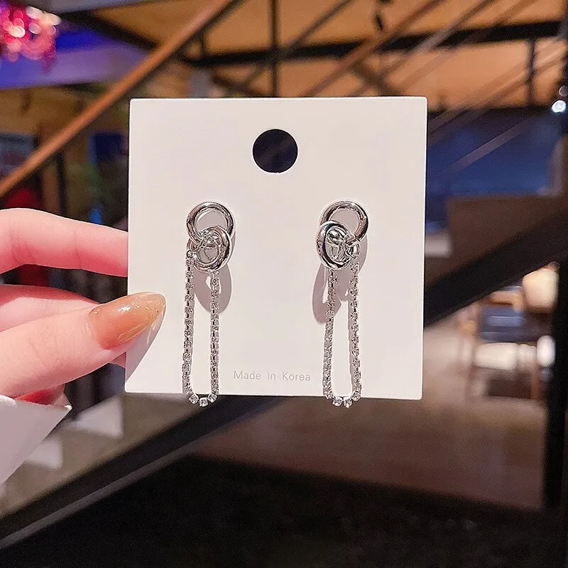 Wholesale New Chain Hoop Earrings Female Stud Drop Earrings Dropshipping Jewelry Fashion