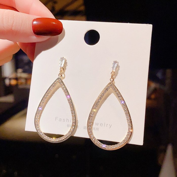 Wholesale Geometric Sterling Silver Needle Earrings Female Stud Earrings Women Earrings Dropshipping Jewelry Fashion