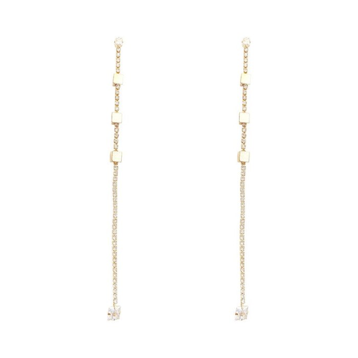 Wholesale New Tassel Long Earrings Diamond Ear Studs Earrings for Women Dropshipping