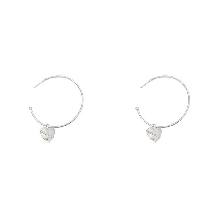 Wholesale Circle Love Heart Earrings New Earrings Wholesale  for Women Dropshipping
