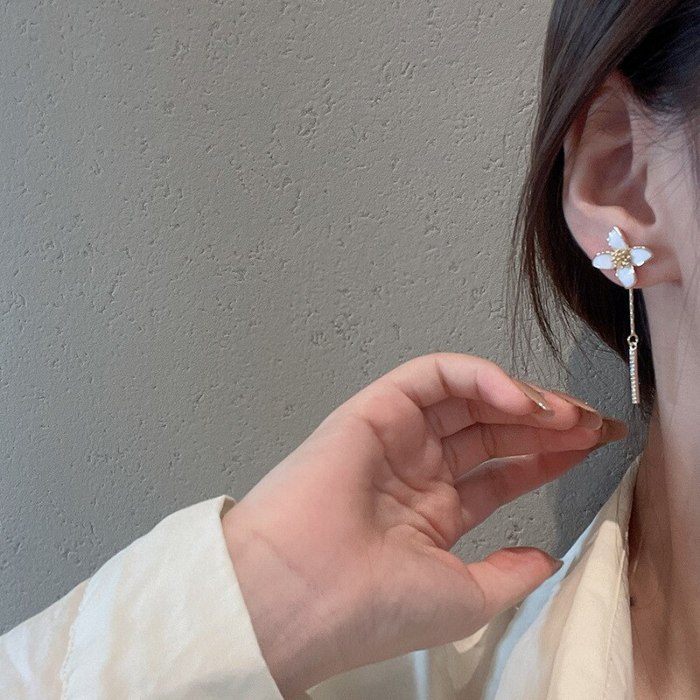 Wholeale New Flower Earrings for Women Sterling Silver Needle Stud Dangle Earrings