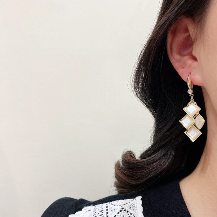Wholesale New Geometric Elegant Tassel Earrings Women's Sterling Silver Pin Drop Earrings Jewelry Gift