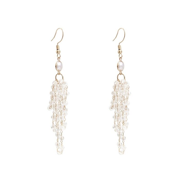 Wholesale Crystal Tassel Earrings New Long Eardrop Earring for Women Jewelry Gift