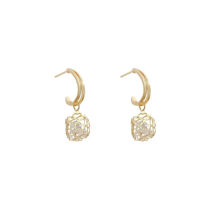 Wholesale Sterling Silver Pin New Flower Earrings Women's Fashion Ear Studs Earrings Jewelry Gift