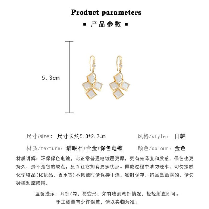 Wholesale New Geometric Elegant Tassel Earrings Women's Sterling Silver Pin Drop Earrings Jewelry Gift