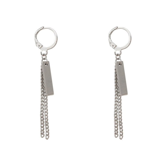 Wholesale Tassel Chain Earrings Female Geometric Ear Hook Eardrops Jewelry Gift