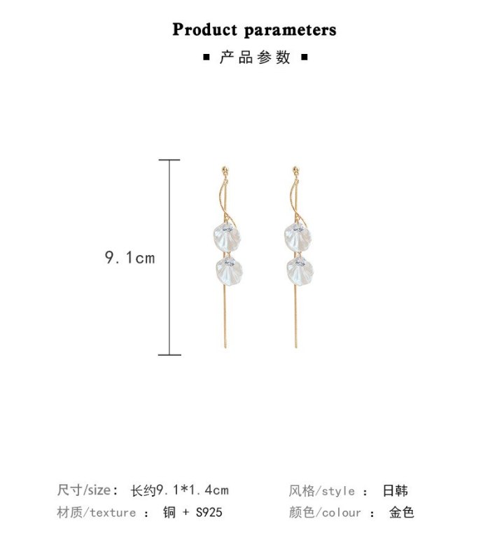 Wholesale Sterling Silver Pin Fringed Zircon Pearl Earrings Baroque Earrings Jewelry Gift
