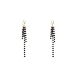 Wholesale New Black Crystal Tassel Earrings Long Earrings for Women Jewelry Gift