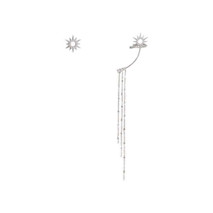 Wholesale Sterling Silver Pin New Asymmetric Six-Pointed Star Earrings for Women Jewelry Gift