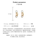 Wholesale Sterling Silver Pin New Circle Chain Long Earrings for Women Jewelry Gift