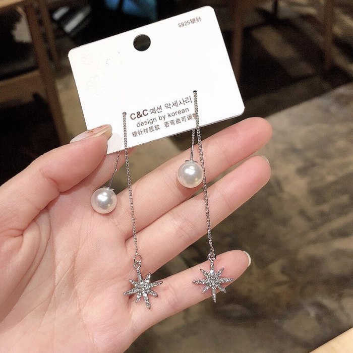 Wholesale Pearl Stud Earrings Tassel Long Earrings Women Wholesale Jewelry Gift