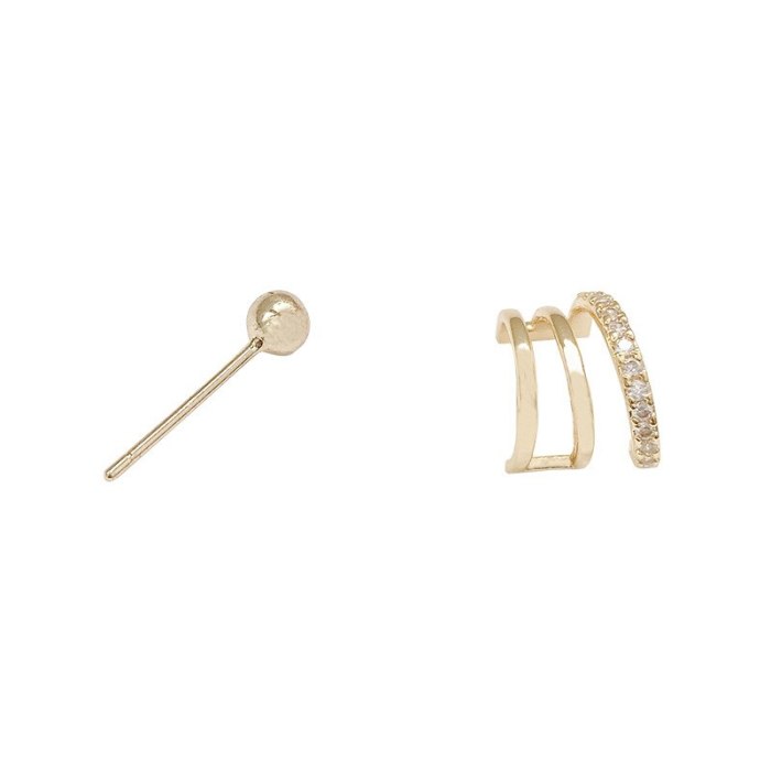 Wholesale Sterling Silver Pin Post Asymmetric Earrings Geometric Ear Studs Jewelry Gift