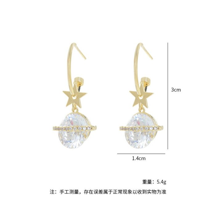Wholesale New Planet Earrings Women's Sterling Silver Pin Post XINGX Earrings Earring Ornament Jewelry Gift