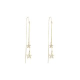 Wholesale 925 Silver Pin Post XINGX Long Fringe Earrings Female Women Stud Earrings Jewelry Gift