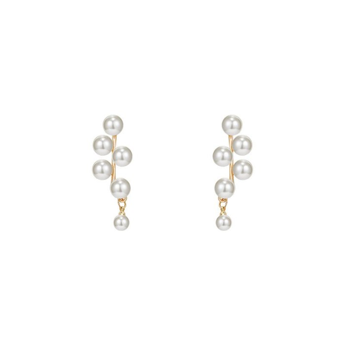 Wholesale Sterling Silver Pin Post Pearl Tassel Earrings Female Women Stud Earrings Jewelry Gift