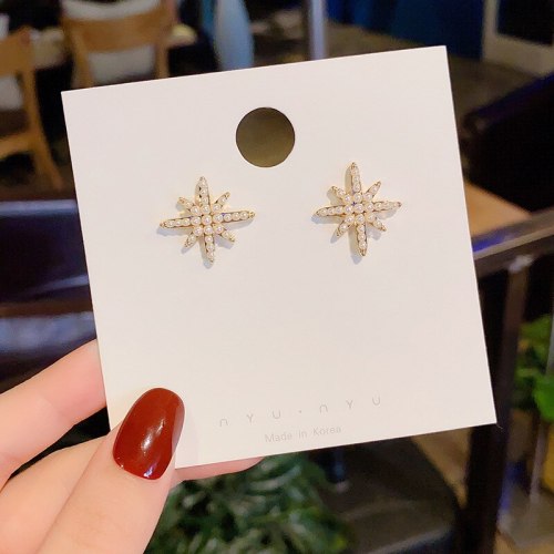 Wholesale 925 Silver Pin Post Star Ear Studs Six-Pointed Star Earrings Jewelry Gift