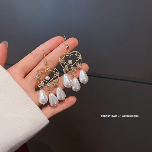 Wholesale Sterling Silver Pin Post New Baroque Pearl Drop-Shaped Earrings Female Women Stud Earrings Jewelry Gift