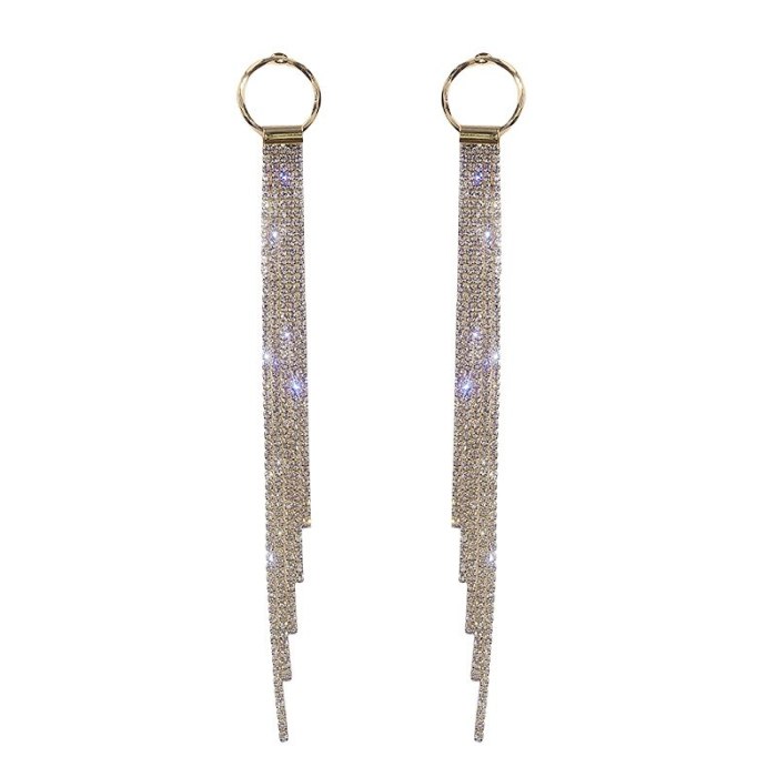 Wholesale Tassel Earrings Pendant Female Women Sterling Silver Pin Post Geometric Ear Studs Jewelry Gift
