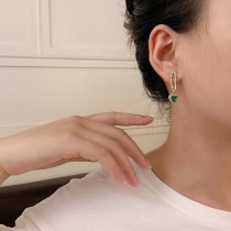 Wholesale Sterling Silver Pin Post Micro Inlaid Zircon Peach Heart Stud Earring Women 'S Crystal Earrings Jewelry Gift