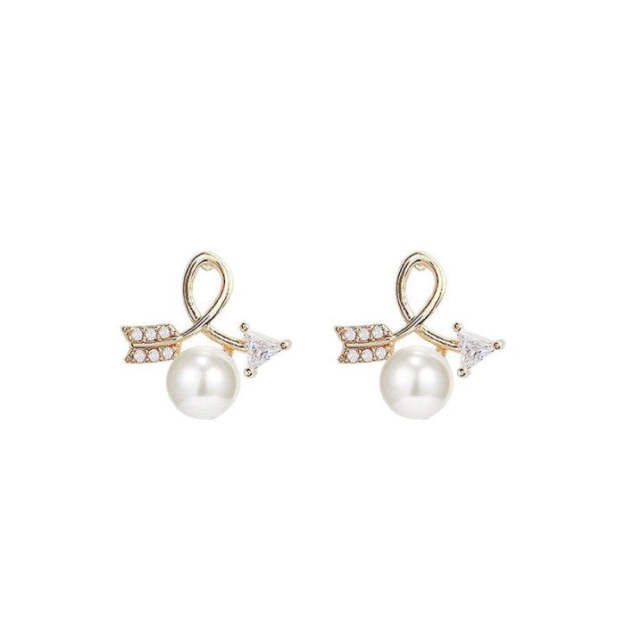 Wholesale Women's Sterling Silver Pin Post Pearl Ear Studs Jewelry Gift