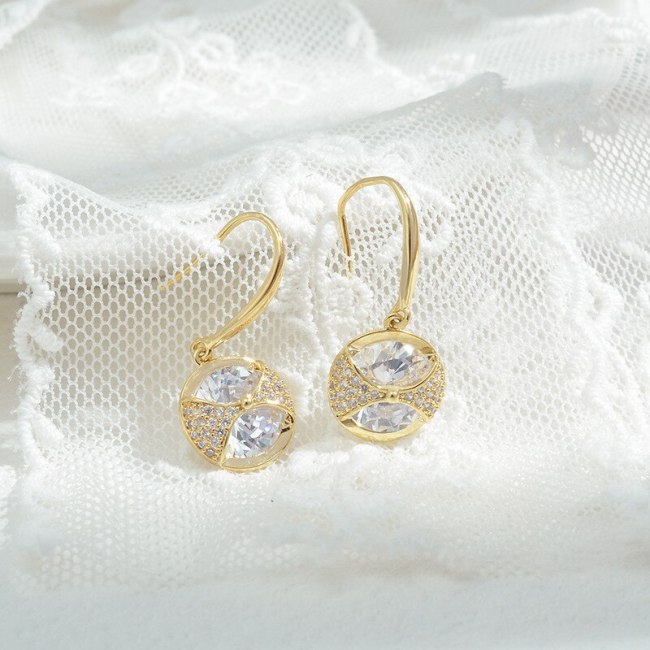 Wholesale Zircon Earrings Sterling Silver Pin Post Earrings Ear Studs Jewelry Gift