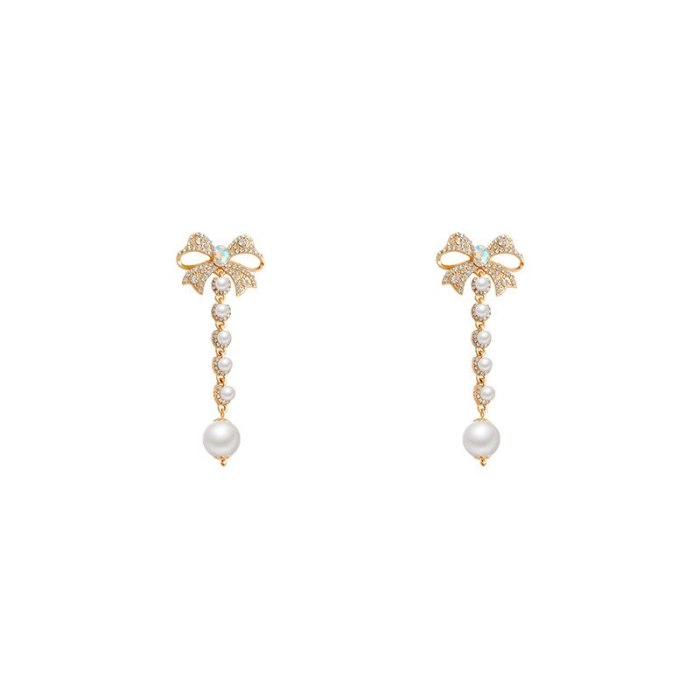 Wholesale Sterling Silver Pin Post Bowknot Earrings Female Women Stud Earrings Fashion Jewelry Gift