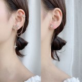 Wholesale 925 Silver Pin Post Asymmetric Six-Pointed Star Earrings Female Women Stud Earrings Jewelry Gift