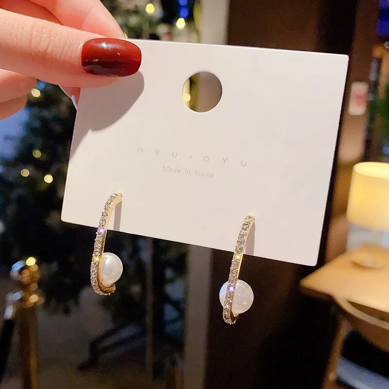 Wholesale Sterling Silver Pin Post Baroque Pearl Earrings Ear Studs Earrings Jewelry Gift