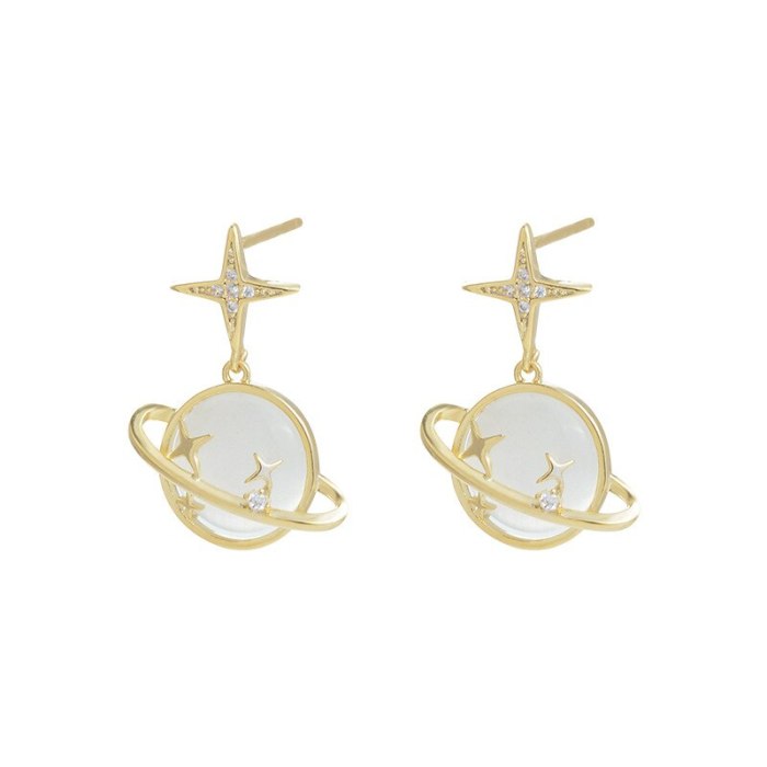 Wholesale Sterling Silver Pin Post Four Awn Ball Stud Earrings Female Women Earrings Jewelry Gift